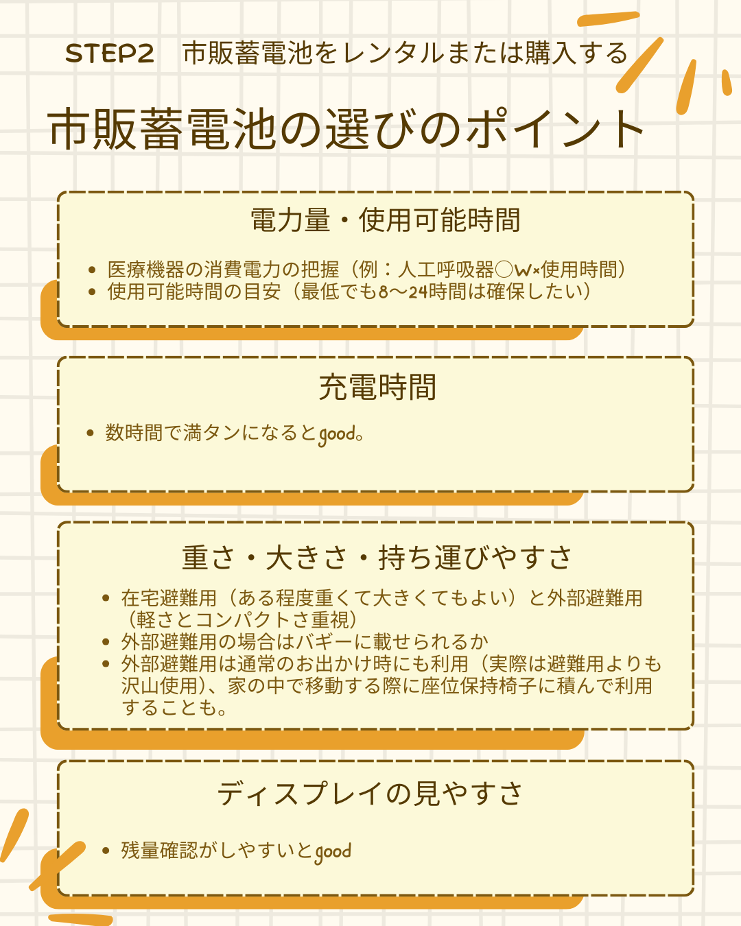 E-2 災害用蓄電池の選び方